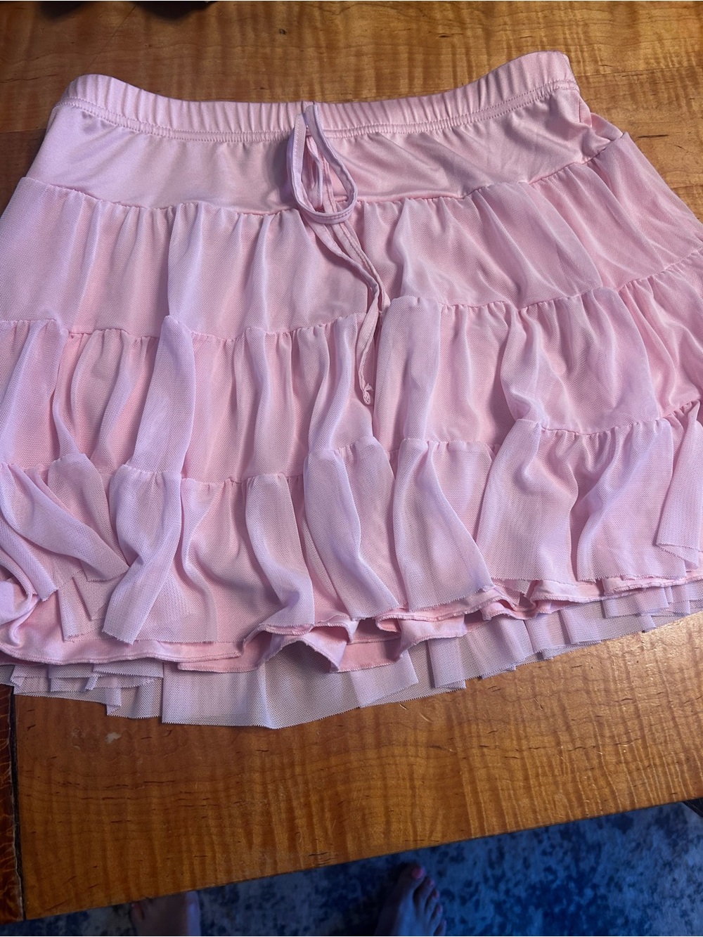 Women’s Pink Ruffled Tiered Mini Skirt Large